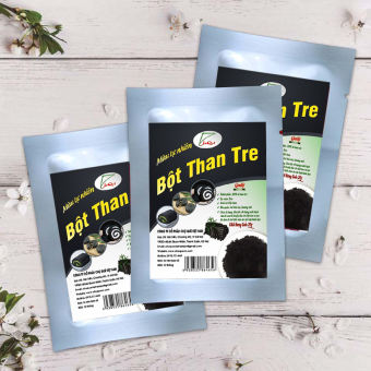 Tinh bột than tre khô gói 20gr nguyên chất 100% từ thanh tre nung tạo màu đen cho bánh kẹo, đồ uống/bánh mì/làm mỹ phẩm