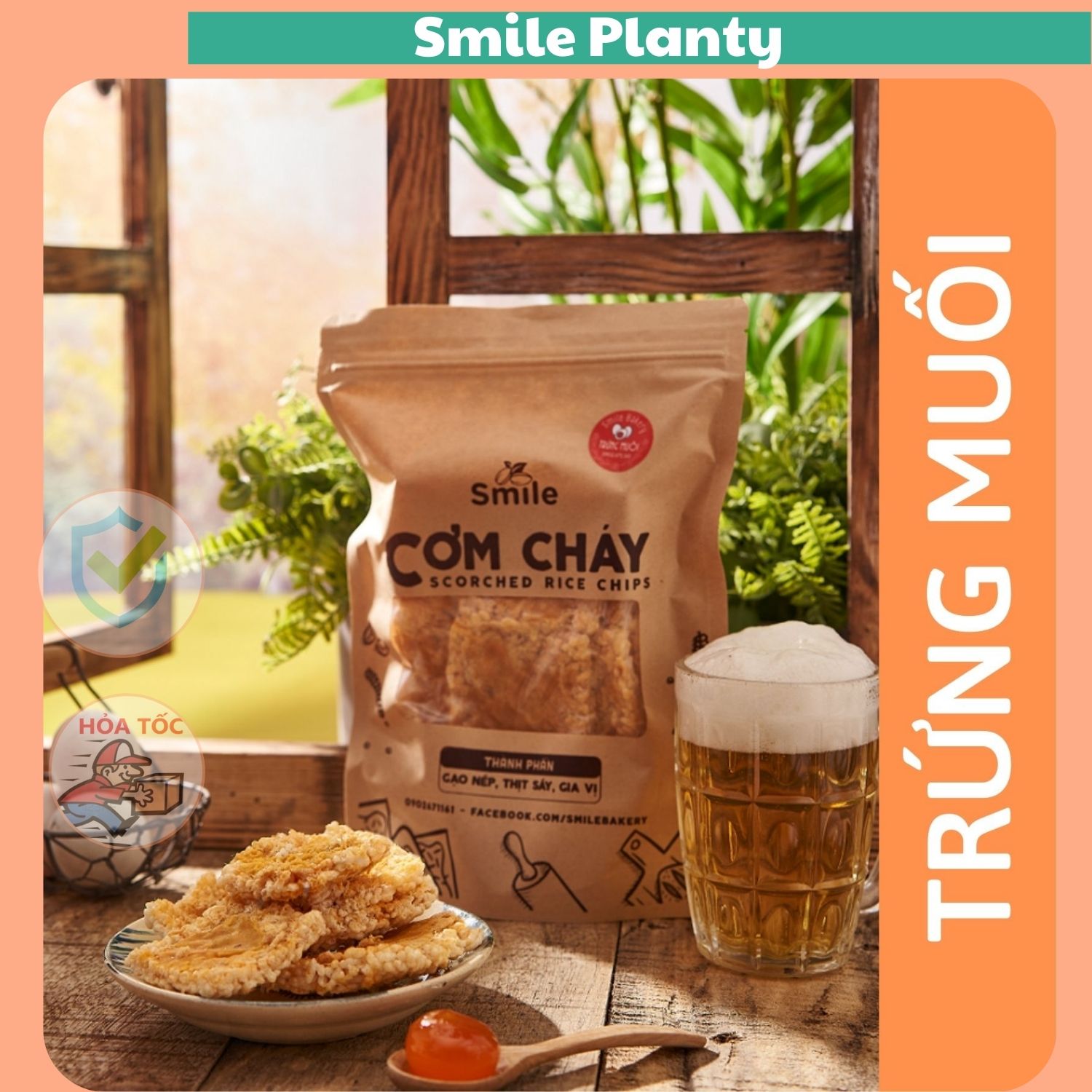 Cơm cháy chà bông trứng muối, cơm cháy vệ sinh nhà làm - SmilePlanty