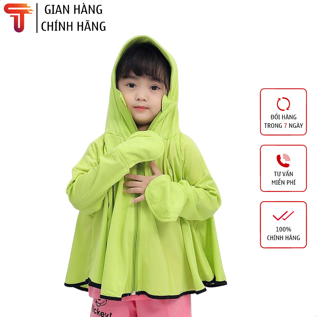 TANOSA KIDS Áo chống nắng cánh dơi thông hơi có mũ cứng siêu xinh cho bé trai bé gái 10-22kg