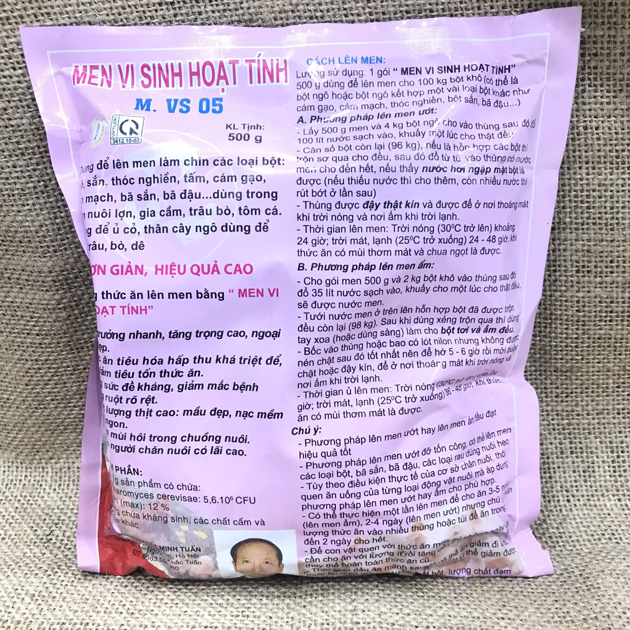 [Hoàn tiền 10%] [CÓ HỎA TỐC] Men Vi Sinh Hoạt Tính 0,5Kg ( Ủ Lên Men )- Kích Gia Súc Gia Cầm Ăn Ngon Tăng Trưởng Nhanh