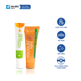 Bộ sản phẩm ngừa mụn, kiểm soát bã nhờn,ngừa thâm sẹo YOOSUN Nghệ 25gr/tuýp, YOOSUN Acnes 15gr/tuýp