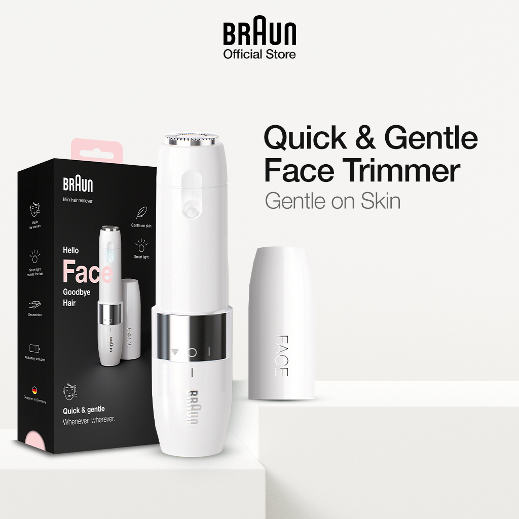 Braun Face Mini Hair Remover or Body Mini Trimmer in White