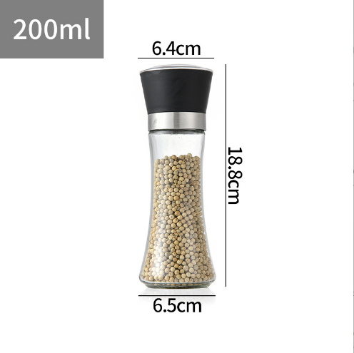 Hũ xay tiêu gia vị thủy tinh, nắp nhưa pp tiện lợi, dung tích 200ml tiên lợi -dụng cụ xay tiêu bằng tay 2 trong 1 inox xịn - dụng cụ xay tiêu inox 304 cao cấp đồ xay tiêu tốt, tiện lợi, - đồ xay tiêu cầm tay -