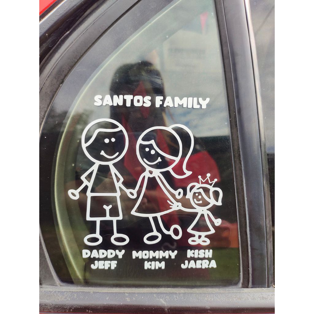 Shop Family Car Sticker Mommy Daddy Ate Bunso with great discounts and ...