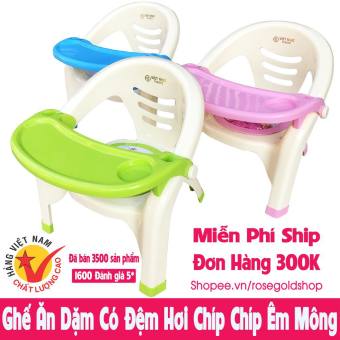 Ghế ăn dặm Việt Nhật có đệm hơi êm mông có còi chíp tạo vui nhộn khi con tập ngồi ăn