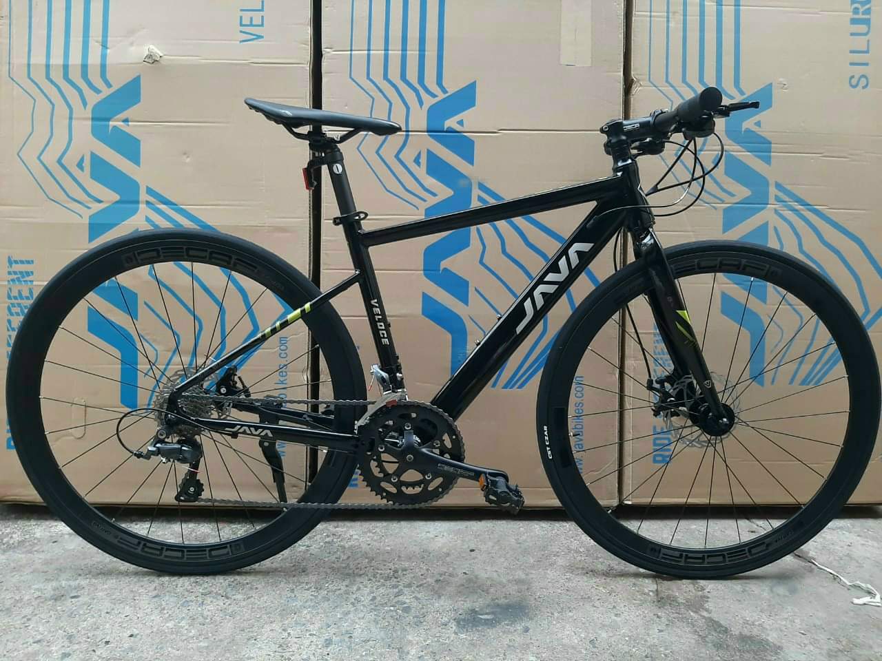 Xe đạp JAVA thương hiệu Ý, Xe đạp thể thao JAVA VELOCE 3 khung nhôm 7005 cao cấp, Bộ đề Shimano 2x8 