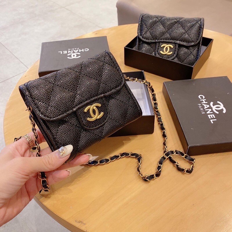 Túi xách mini size 12cm đeo chéo dây xích có nhiều ngăn VG652