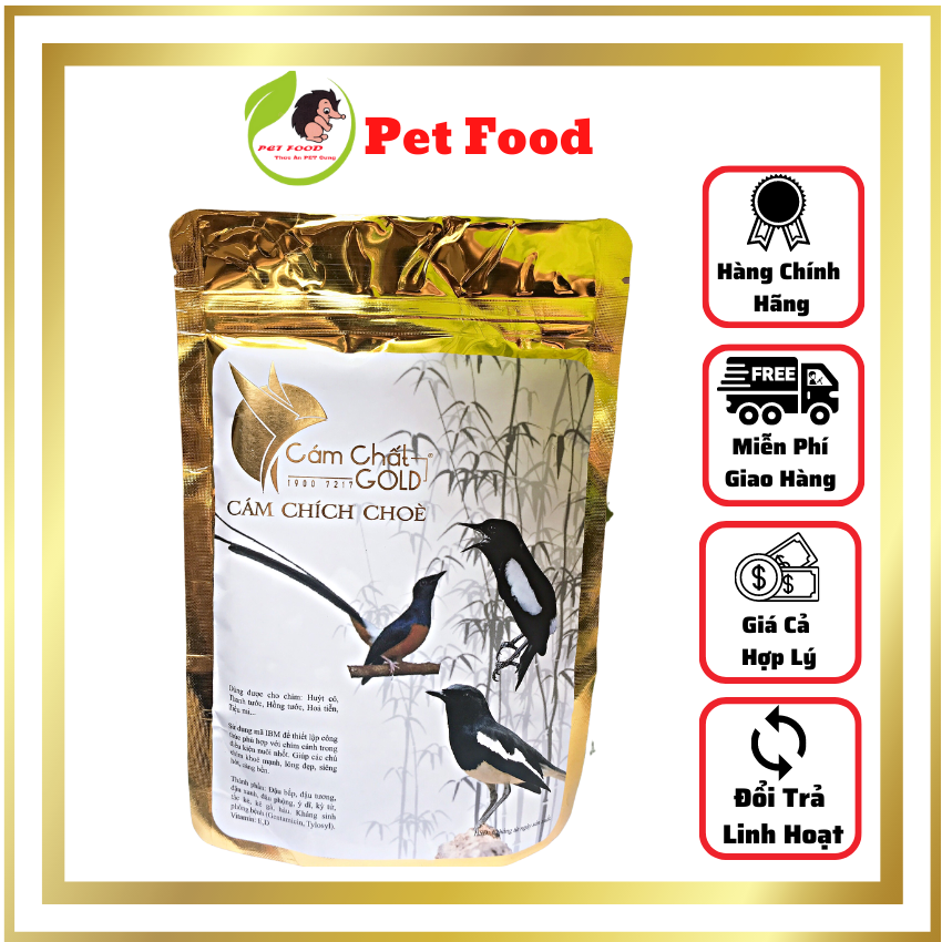 Cám chòe than, lửa, đất, Cám Gold, Chất, giúp chim căng lửa, phục hồi chim bể. gói 100gr. Pet Food Shop
