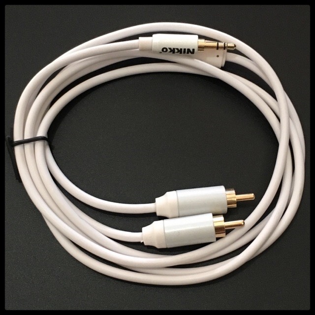 [HCM]Dây AV Nikko 3.5mm Ra 2 Bông Sen ( Đầu Jack Hợp Kim )