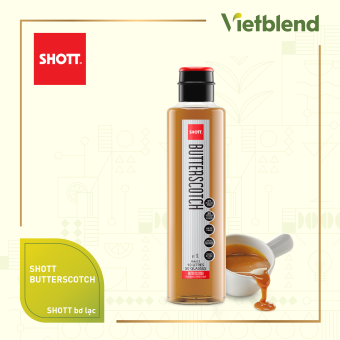 Syrup pha chế SHOTT - Vị Bơ Lạc (Butterscotch) - Chai 1L