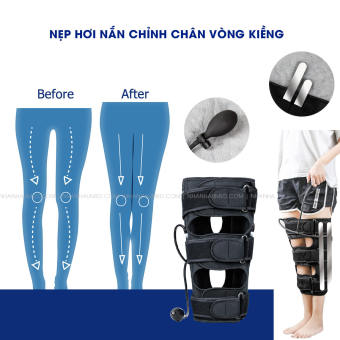 Nẹp Hơi Chỉnh Chân Vòng Kiềng Cao Cấp, Đai Hơi Nén Khí Chỉnh Chân Thẳng Cho Người Lớn Và Trẻ Em