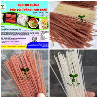 Bún phở gạo lứt sợi thẳng đặc biệt dai làm bún phở xào trộn eatclean Pad Thái