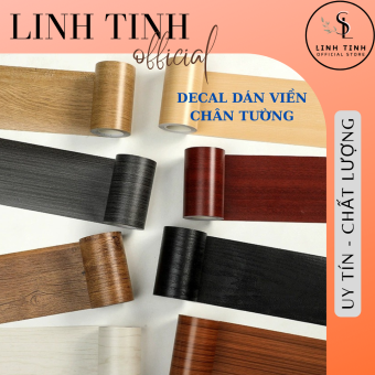 Giấy dán viền ốp chân tường vân gỗ 3D đẹp, decal dán viền cửa, viền trang trí, có sẵn keo, kích thước chuẩn