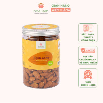 Hạt hạnh nhân Mỹ rang không vỏ Hoa Lâm siêu ngon, hàm lượng dinh dưỡng cao 500gr