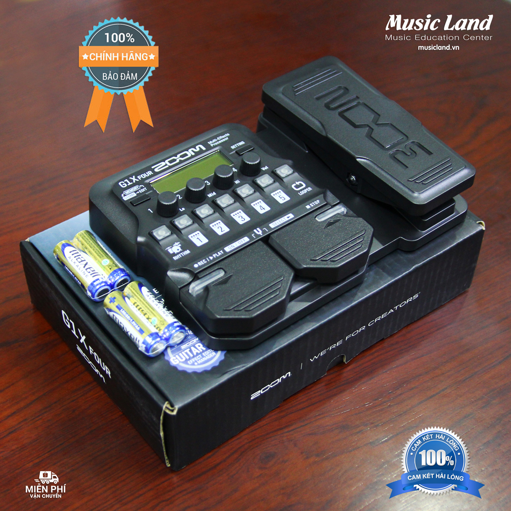 Phơ đàn guitar điện zoom g1x – four - chính hãng