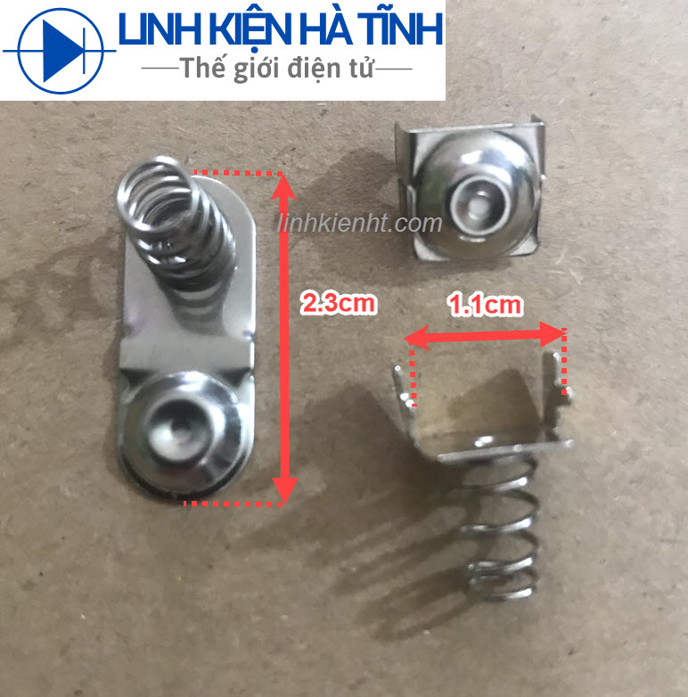 Túi 20 bộ Lò xo chân pin, đế pin micro không dây chân đế pin micro loại kép