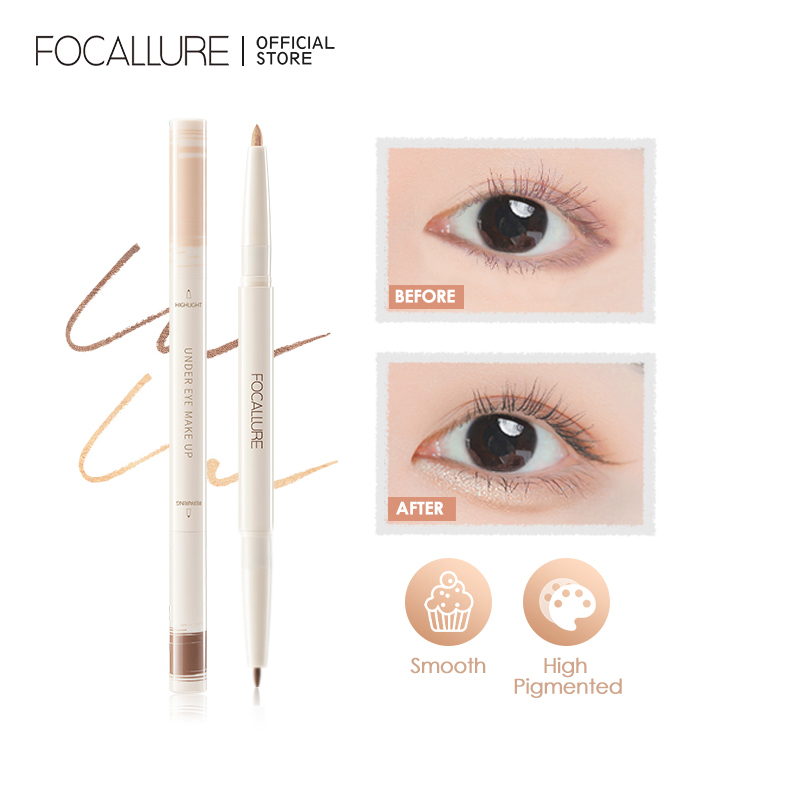 Discount on Focallure  shoes - SKU: FOCALLURE 3D lying silkworm Eyeliner 2-in-1 Waterproof Smooth High Pigmented Long-lasting Sweatproof