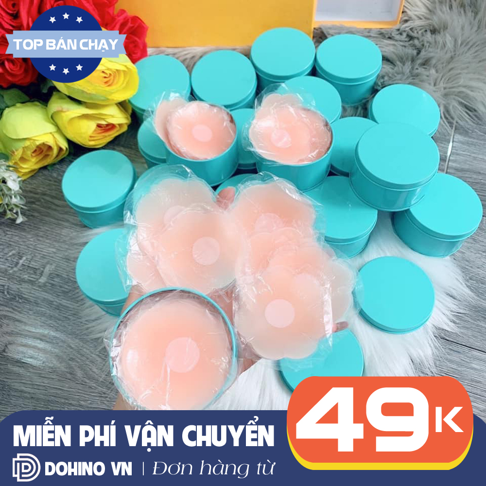 Hộp 10 Miếng Dán Ngực Tàng Hình Cao Cấp Silicone siêu dính, chống nước, mồ hôi dạng cuộn tạo khe nâng ngực DSDN72 - Miếng dán ti ngực nhũ hoa tomboy nhật bản