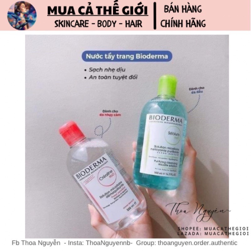 Nước tẩy trang Bioderma Pháp