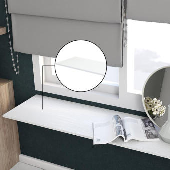 HomeBase STACKO Kệ gỗ trang trí treo tường Thái Lan W30xD120xH1.6cm Trắng