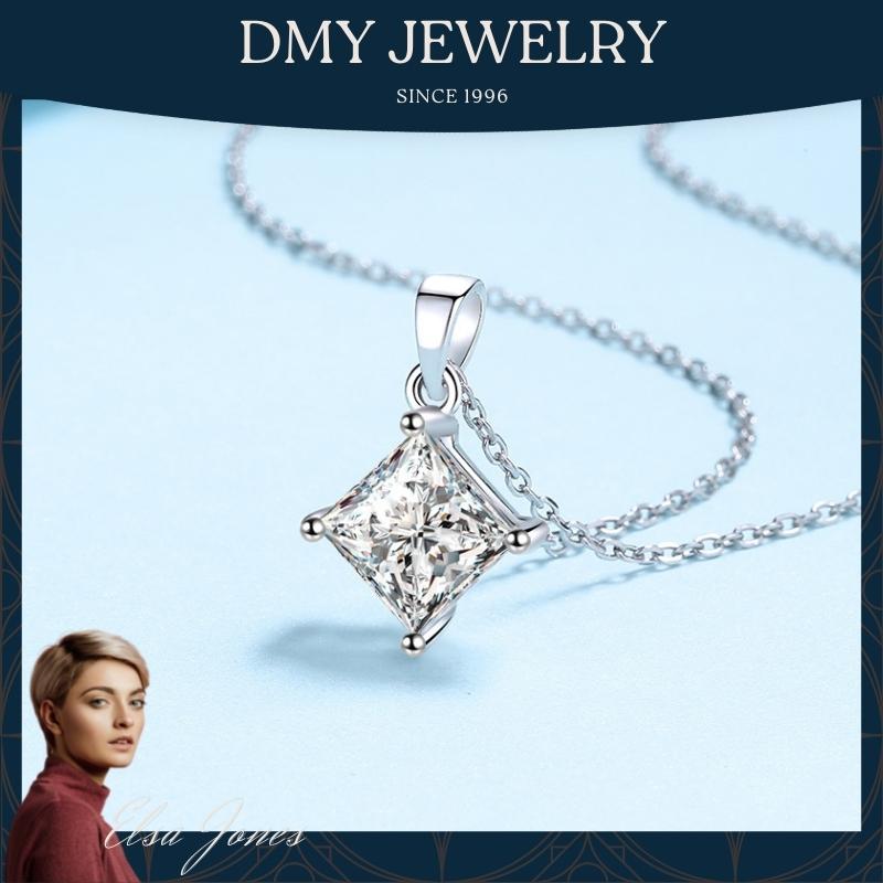 DMY Jewelry Diamond Ring For Women/Moisanite Ring/Moissanite Diamond Ring/Moissanite Jewelry/Woman Jewellery Ring/925 Silver Ring/Silver Ring Women/Moissanite Ring Gra/Moissanite Ring 0.5 Caret/Luxurious Princess Cut Necklaces