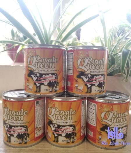 Kem Sữa đặc Royale Queen nắp giật cao cấp  nhập khẩu Malaysia 390gram (date tháng 10/2022)