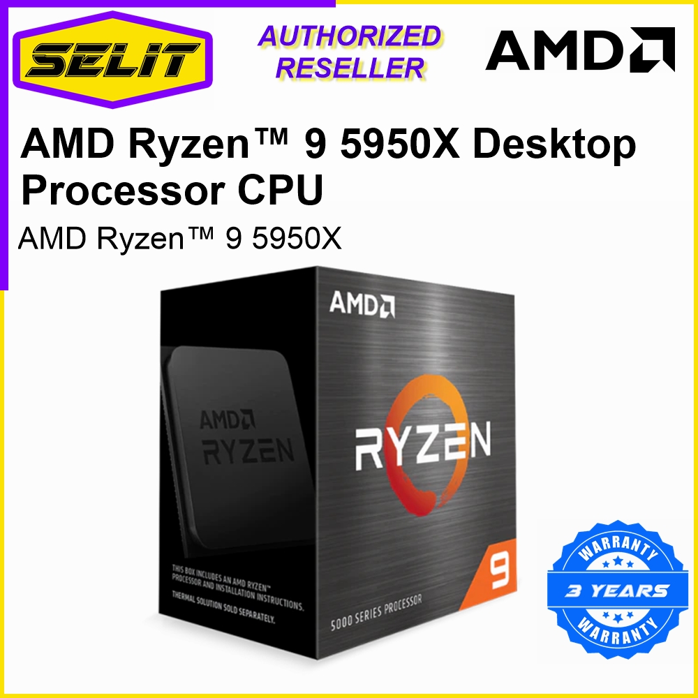 Amd Ryzen 9 5950X 16-Core 32-Thread Cpu 72Mb Cache Am4 Socket