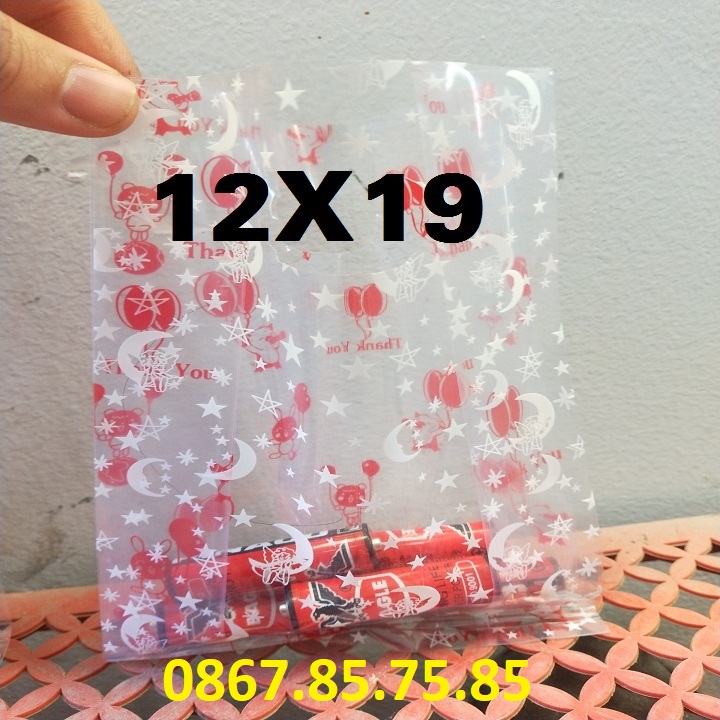 50 Túi PP in Size 12X19, Họa tiết đẹp ngẫu nhiên, Bao Bì Túi 379