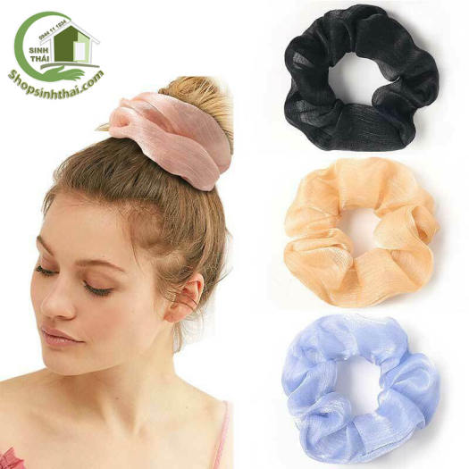 Dây cột tóc vải voan scrunchies dễ thương - giao màu ngẫu nhiên