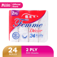 Femme Décor 2 Ply Bathroom Tissue (24 ROLLS)