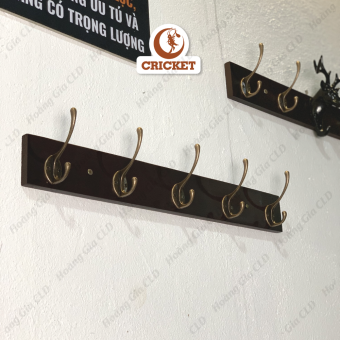 Thanh móc gỗ treo đồ gắn tường phong cánh cổ điển, móc treo cổ điển, móc gỗ treo đồ dùng