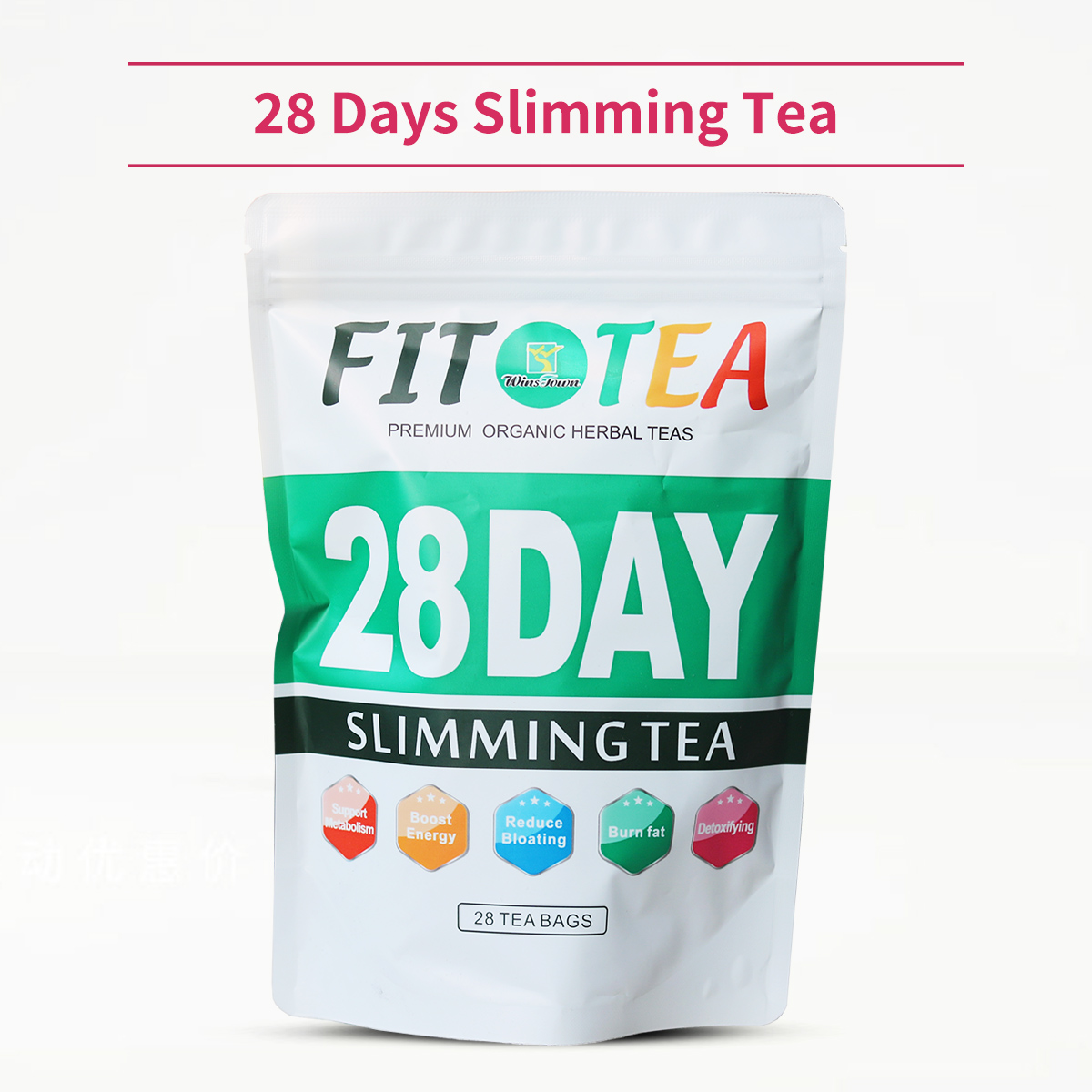 Wins town trà giảm béo 28 ngày, trà thảo dược trung quốc fit life, hỗ trợ thải độc và làm sạch, giảm đầy hơi, 28 túi trà