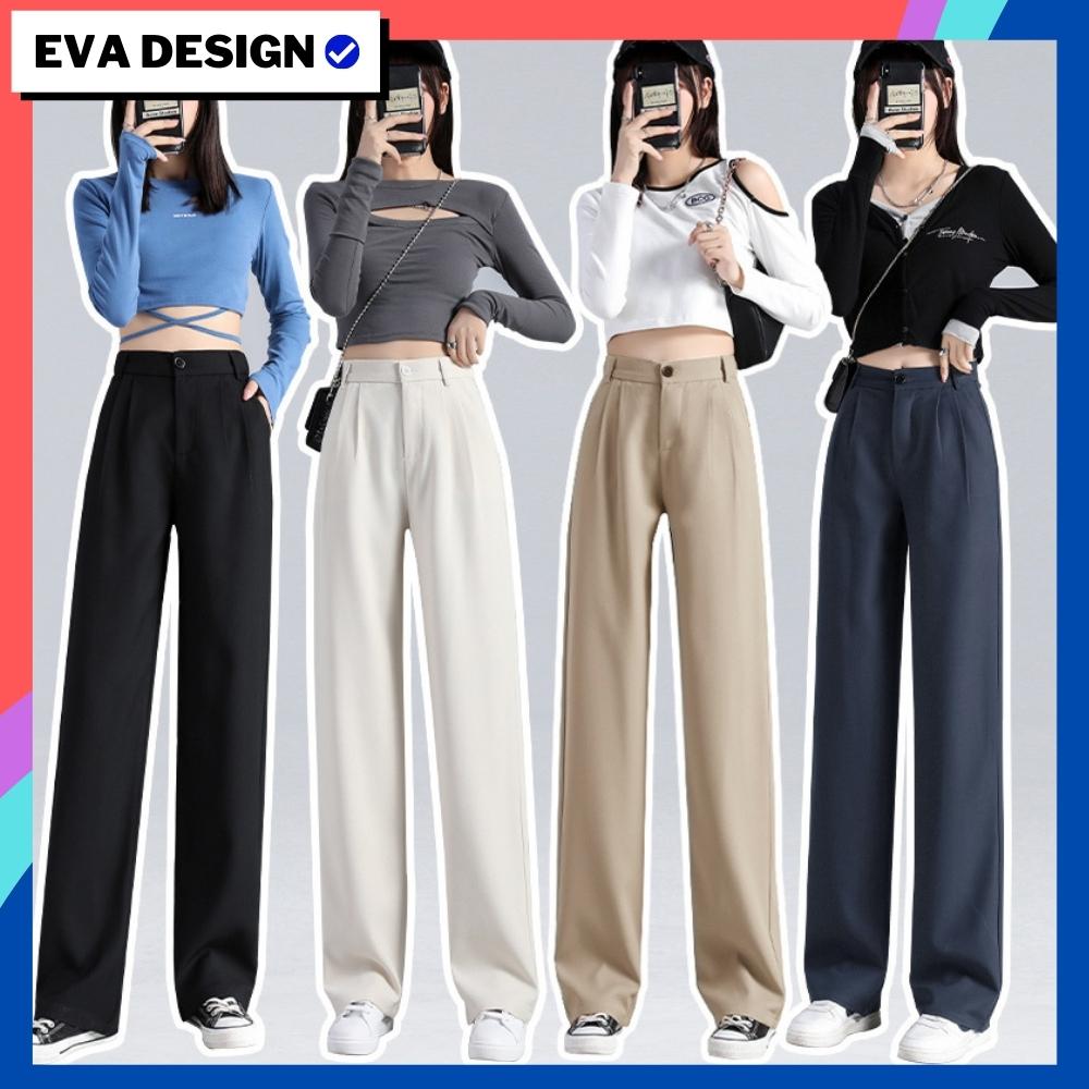 Quần dài ống rộng QD01 suông nữ bigsize 80kg cạp cao tôn dáng dễ phối đồ