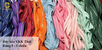 Dây kéo 1 chiều YKK Thái răng 5  (chưa kèm đầu khóa)