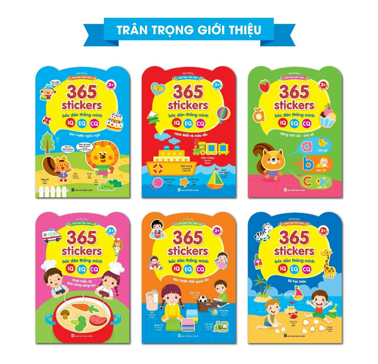 Combo 365 stickers bóc dán thông minh - giúp bé phát triển iq, eq, cq