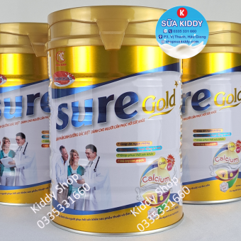 Sữa bột Milkmilkgold Sure Gold 900g - Dinh dưỡng phục hồi cho người sau bệnh