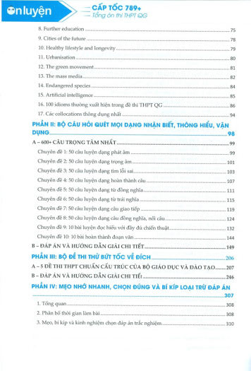 Cấp Tốc 789+ Tổng Ôn Thi Thpt Quốc Gia Môn Anh
