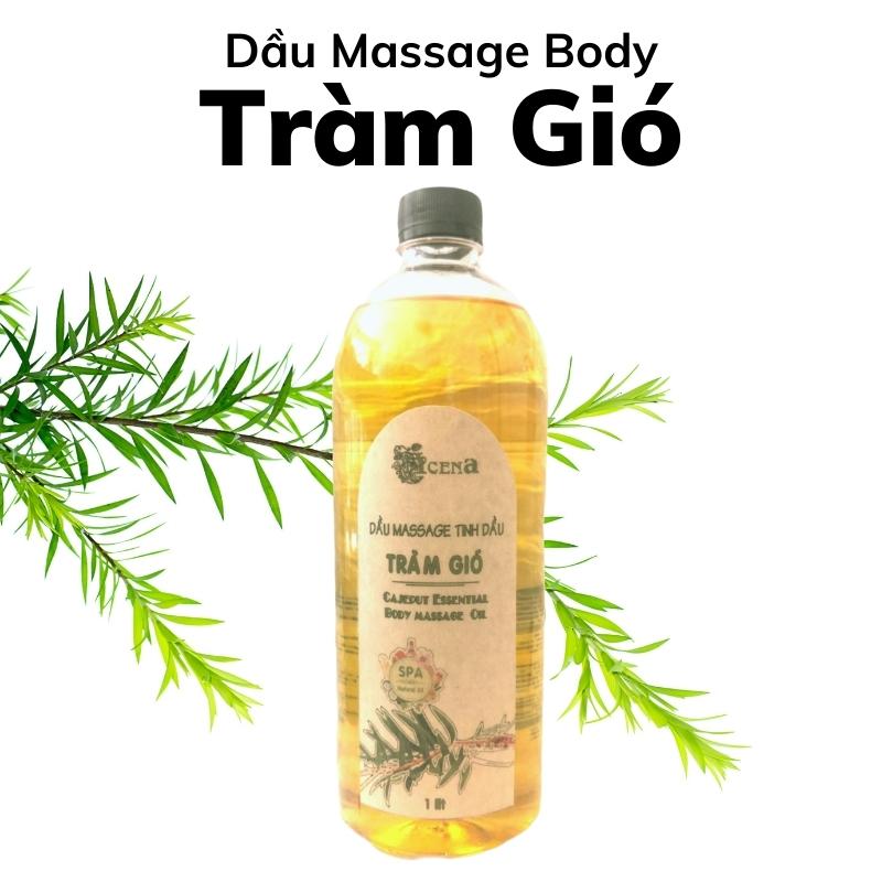 Dầu massage body tinh dầu tràm acena 1000ml massage bé và mẹ bầu