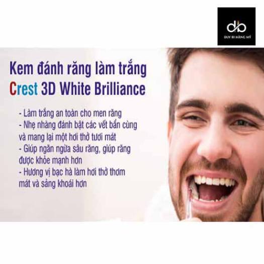 Kem Đánh Răng Crest 3D White Advanced Whitening Tuýp (170g)