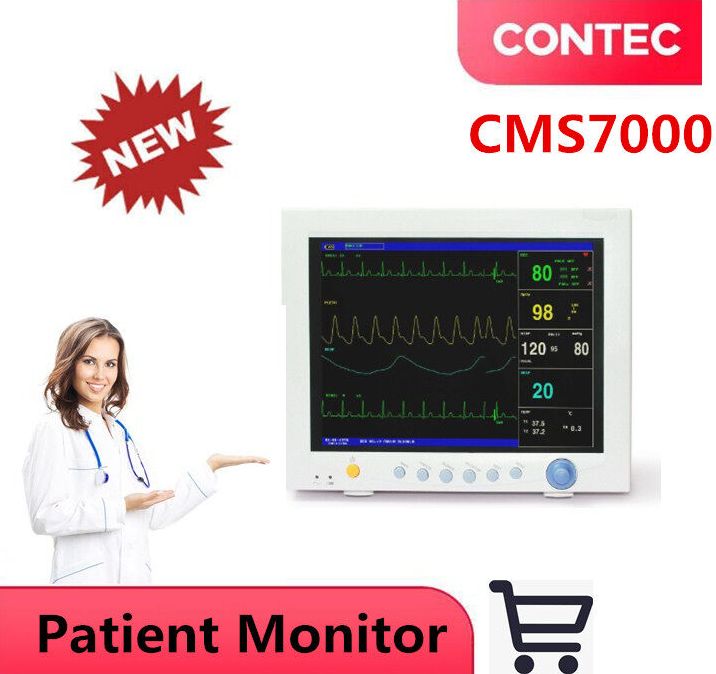 ผลิตภัณฑ์เพื่อสุขภาพและอุปกรณ์ทางการแพทย์ contec CMS7000 plusICU ผู้ป่วย CCU Vital Signs 6 พารามิเตอร์ NIBP SPO2 TEMP RESP ECG