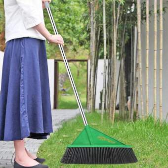 Chổi quét sân vườn chổi quét sợi nhựa cán dài kích thước 45cm 50cm 70cm