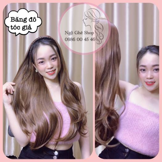 Băng đô bính kèm tóc giả tự nhiên, nhẹ đầu, thoải mái, sử dụng dễ dàng