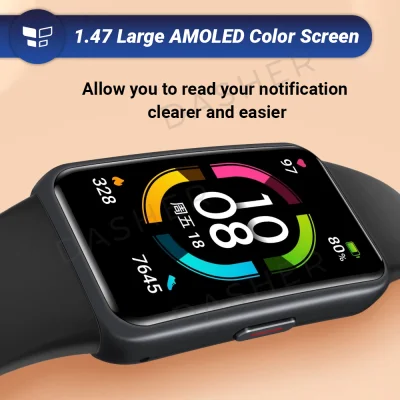 [LATEST] Honor Band 6 Huawei Band 6 AMOLED Smart Wristband Oximeter Blood Oxygen SpO2 Tracker Sport Modes Heart Rate Monitor (1)