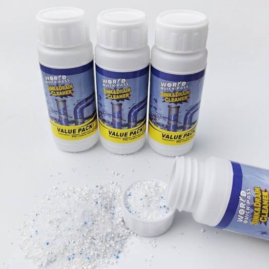 Chai Bột Thông Cống Nghẹt Bồn Rửa Chén Ống Thoát Nước, Chai Bột Thông Cống Thần Thánh 110g