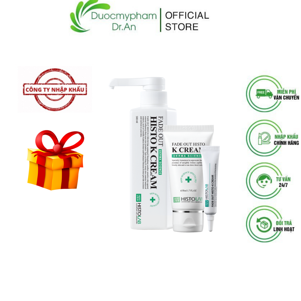 Imports-supple skin regeneration following material process histolab fade out histo K cream reduce scars đỏ bruise improve đốm Brown-duocmyphamdran