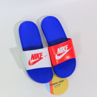 dép nike quai ngang màu xanh nam unisex