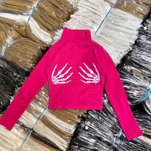 Áo cổ lọ borip dáng ôm tôn chọn vóc dáng thon gọn cho nữ thời trang hàn quốc-15C53