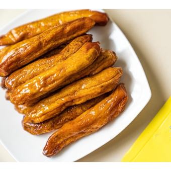 1kg chuối dẻo sấy nguyên trái, vị ngọt dịu