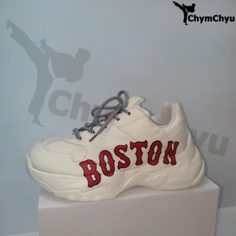 Giày MLB Boston Cao Cấp Nam, Nữ - Giày Thể Thao MLB Màu Trắng