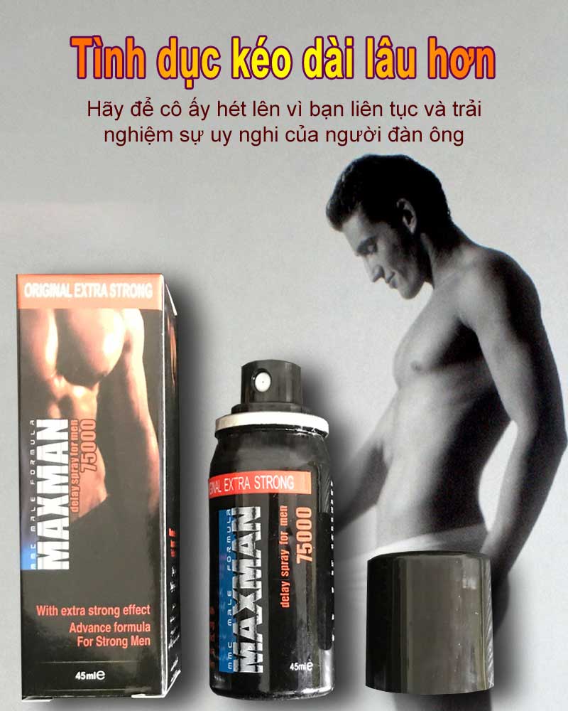 Chai xịt kéo dài quan hệ cho nam giới MaxMan 75000